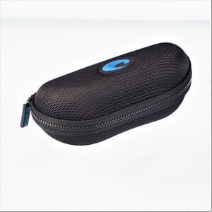 Costa del Mar Sunglass Case Black Clamshell Zippered Woven Nylon